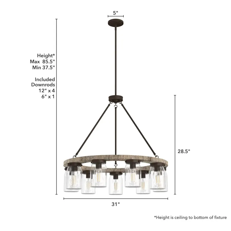 Devon Park 9-Light Chandelier in Brushed Nickel - Image 7