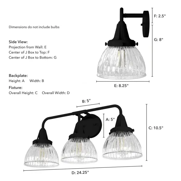 Cypress Grove 3-Light Bathroom Vanity in Natural Black Iron - Image 12