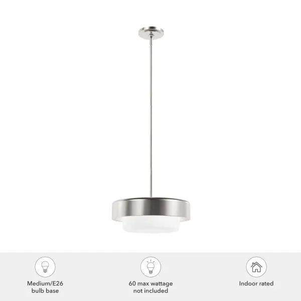 Station Two Light Pendant in Brushed Nickel - Image 5