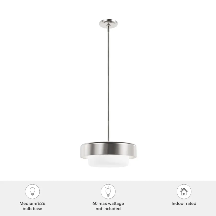 Station Two Light Pendant in Brushed Nickel - Image 5