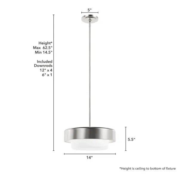Station Two Light Pendant in Brushed Nickel - Image 7