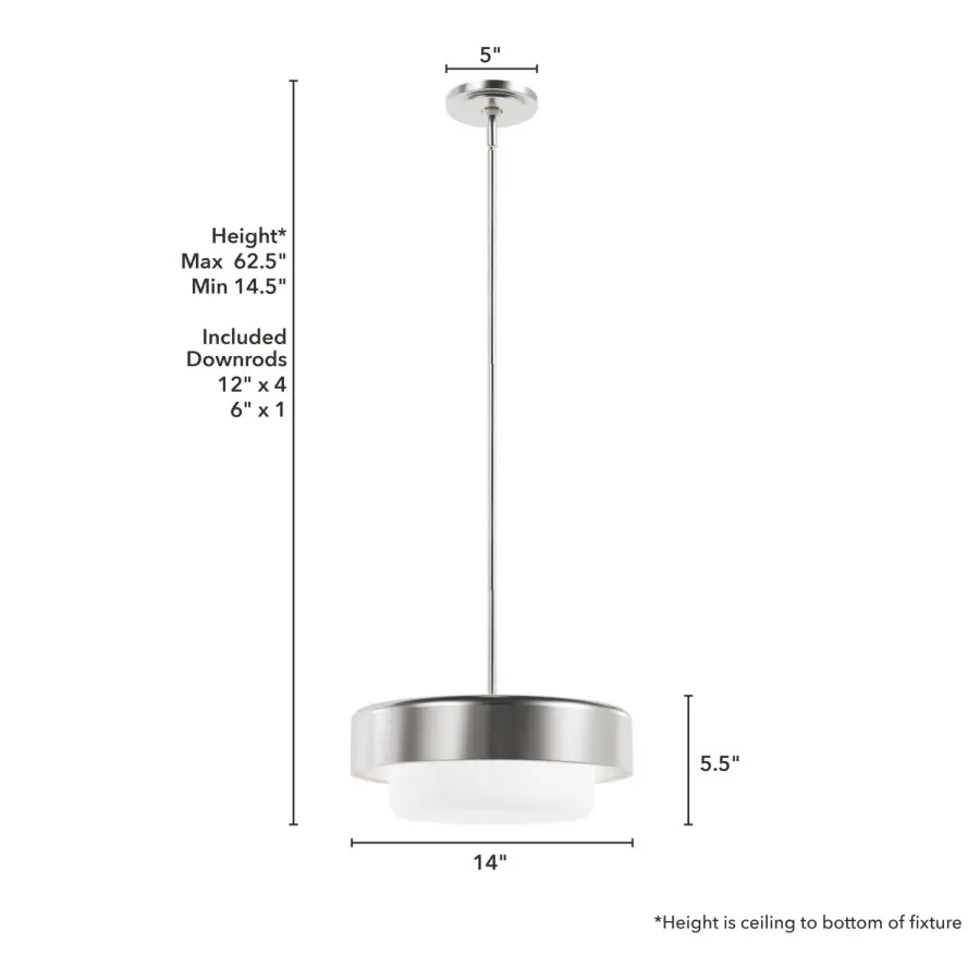 Station Two Light Pendant in Brushed Nickel - Image 7