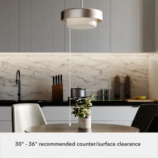 Station Two Light Pendant in Brushed Nickel - Image 9