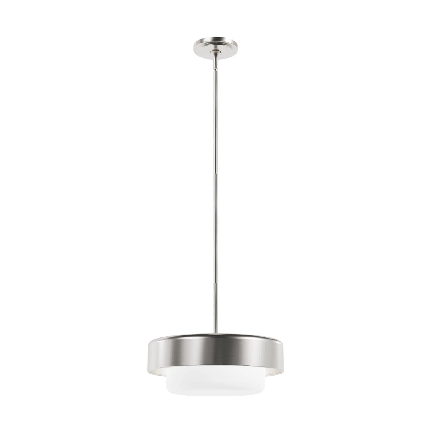 Station Two Light Pendant in Brushed Nickel