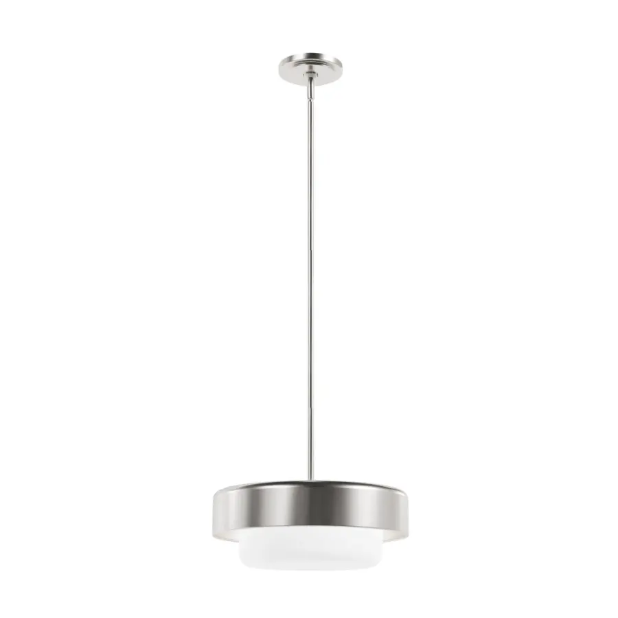 Station Two Light Pendant in Brushed Nickel - Image 1