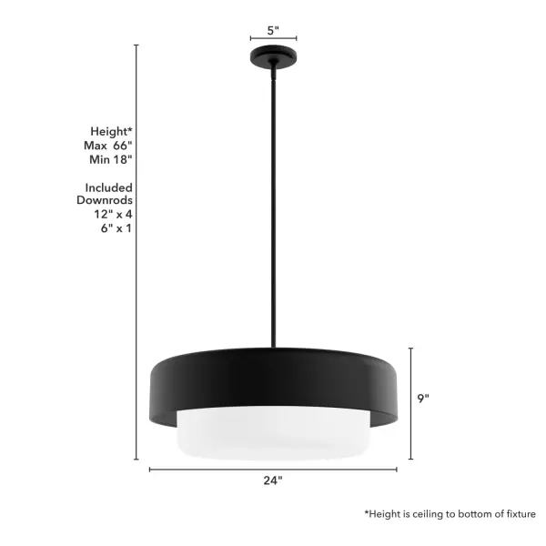 Station Four Light Pendant in Natural Black Iron - Image 4