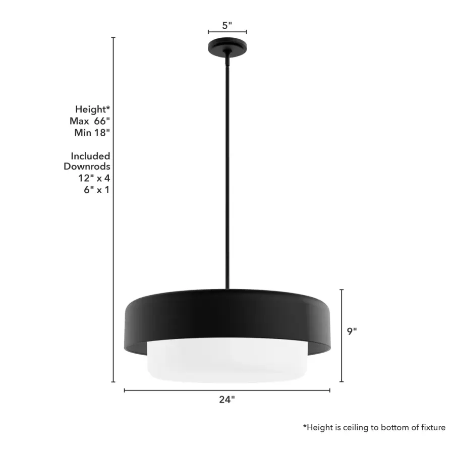 Station Four Light Pendant in Natural Black Iron - Image 4