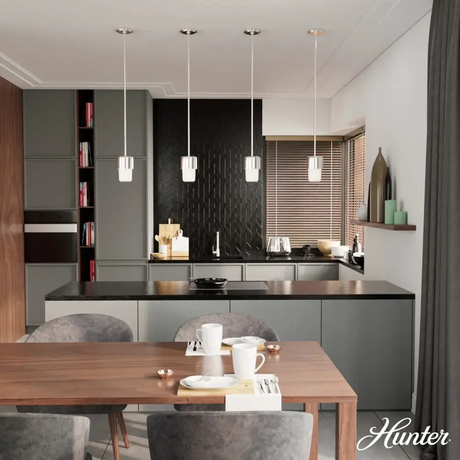 Station One Light Mini Pendant in Brushed Nickel - Image 3