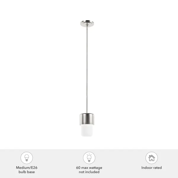 Station One Light Mini Pendant in Brushed Nickel - Image 5