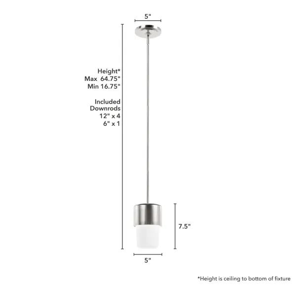 Station One Light Mini Pendant in Brushed Nickel - Image 7