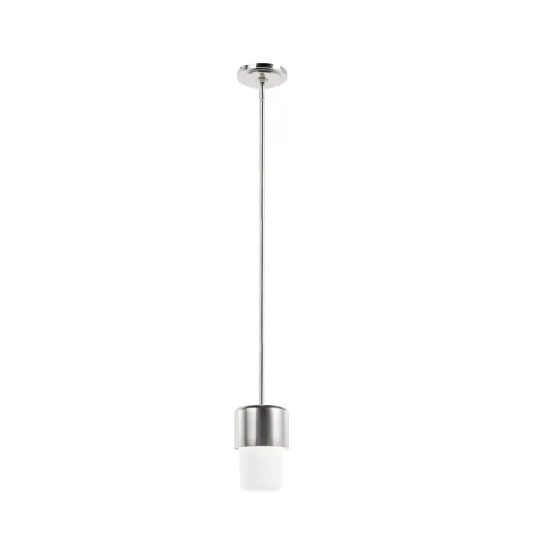Station One Light Mini Pendant in Brushed Nickel - Image 1