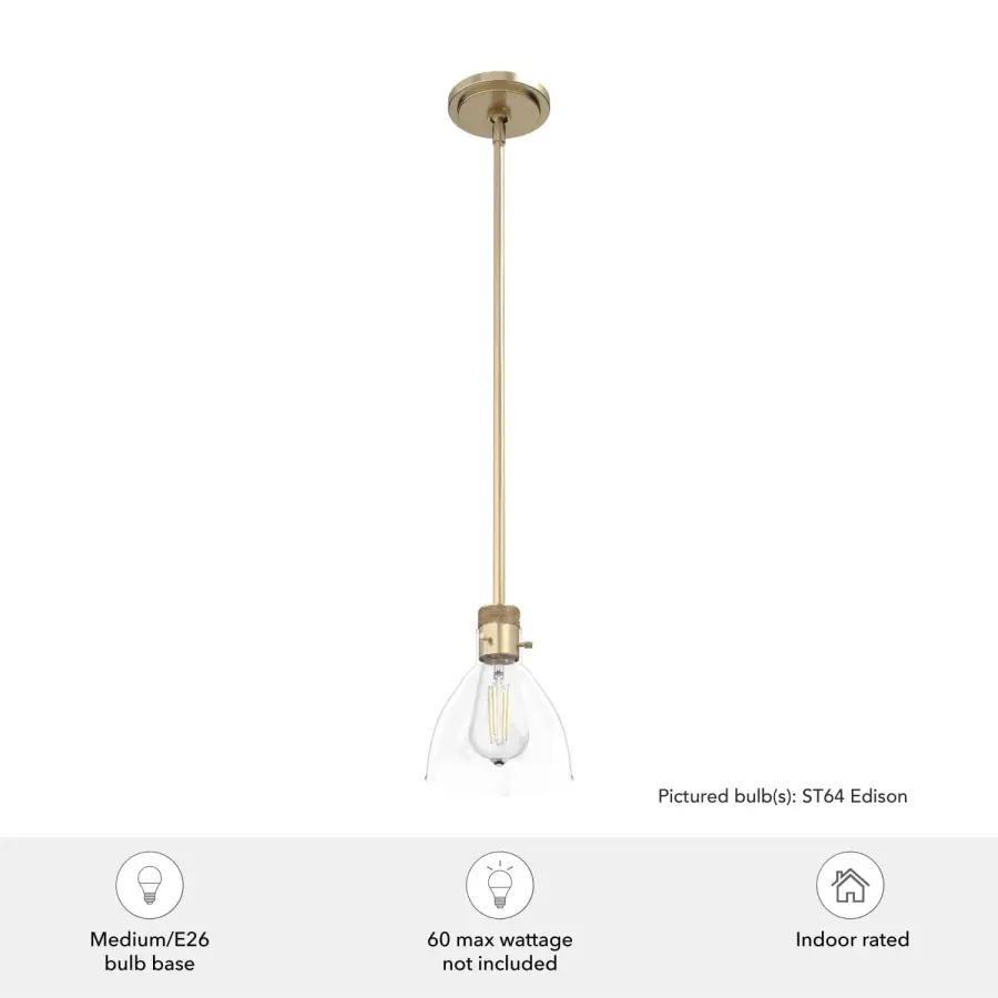 Van Nuys One Light Pendant in Alturas Gold - Image 5