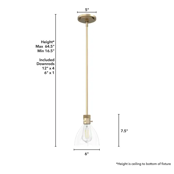 Van Nuys One Light Pendant in Alturas Gold - Image 7