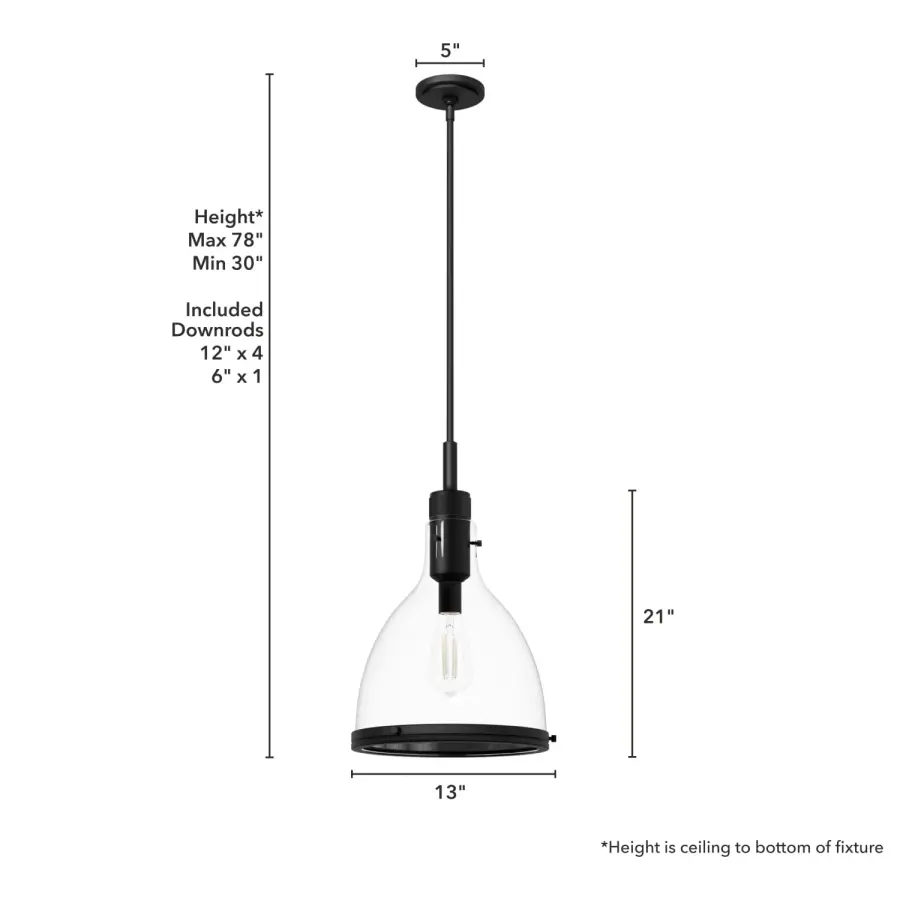 Van Nuys One Light Pendant in Matte Black - Image 11