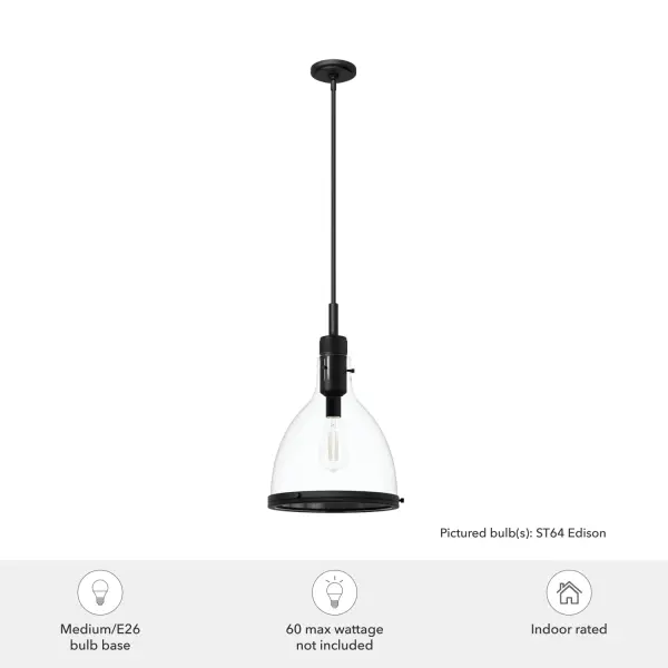 Van Nuys One Light Pendant in Matte Black - Image 8