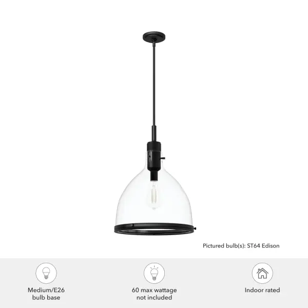Van Nuys One Light Pendant in Matte Black - Image 7