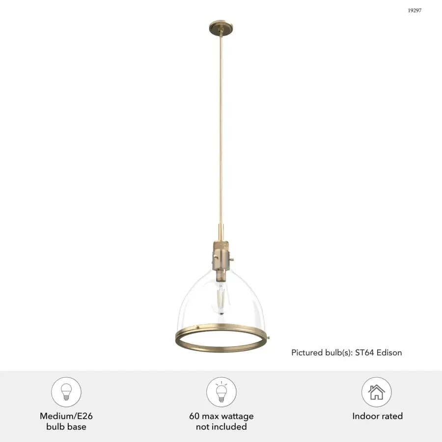 Van Nuys One Light Pendant in Matte Black - Image 9