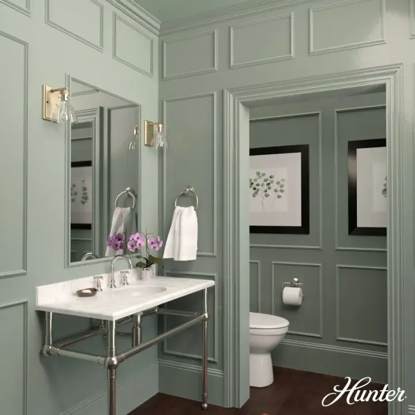 The Van Nuys wall sconce combines vintage industrial design with timeless sophistication. Its compact 7.5-inch profile and warm Alturas Gold finish make it versatile for both modern and traditional spaces. - alternate view