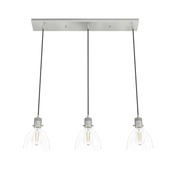 Van Nuys Three Light Linear Pendant in Brushed Nickel - Image 14