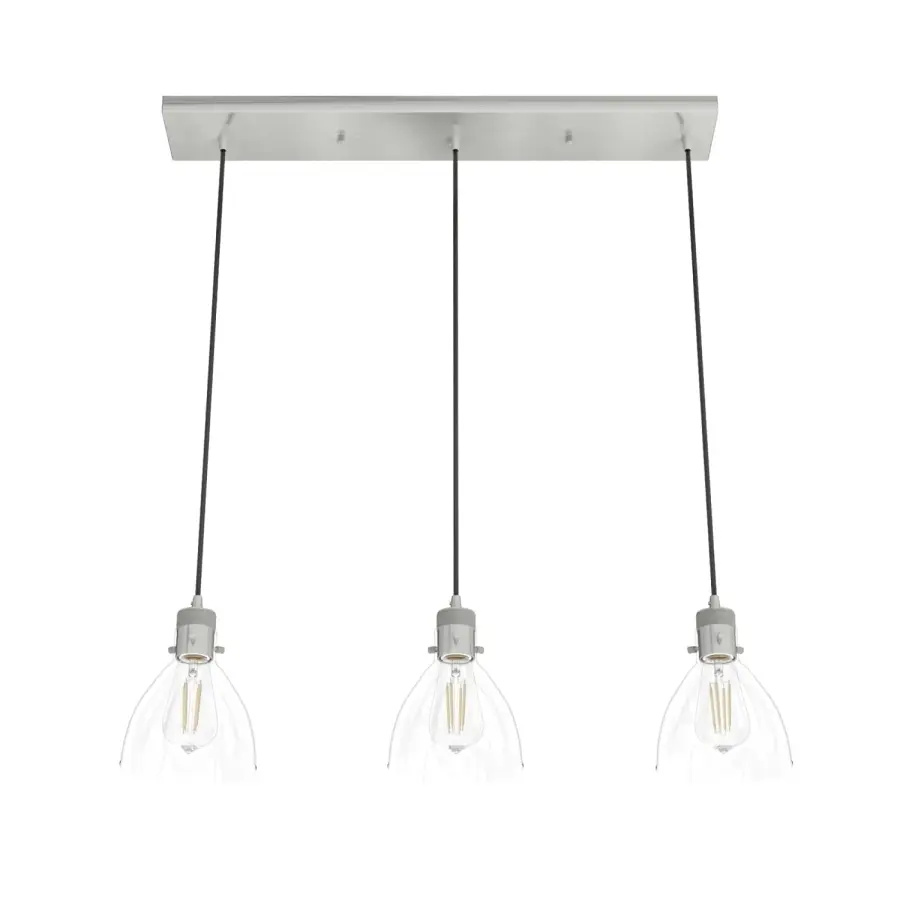 Van Nuys Three Light Linear Pendant in Brushed Nickel - Image 14