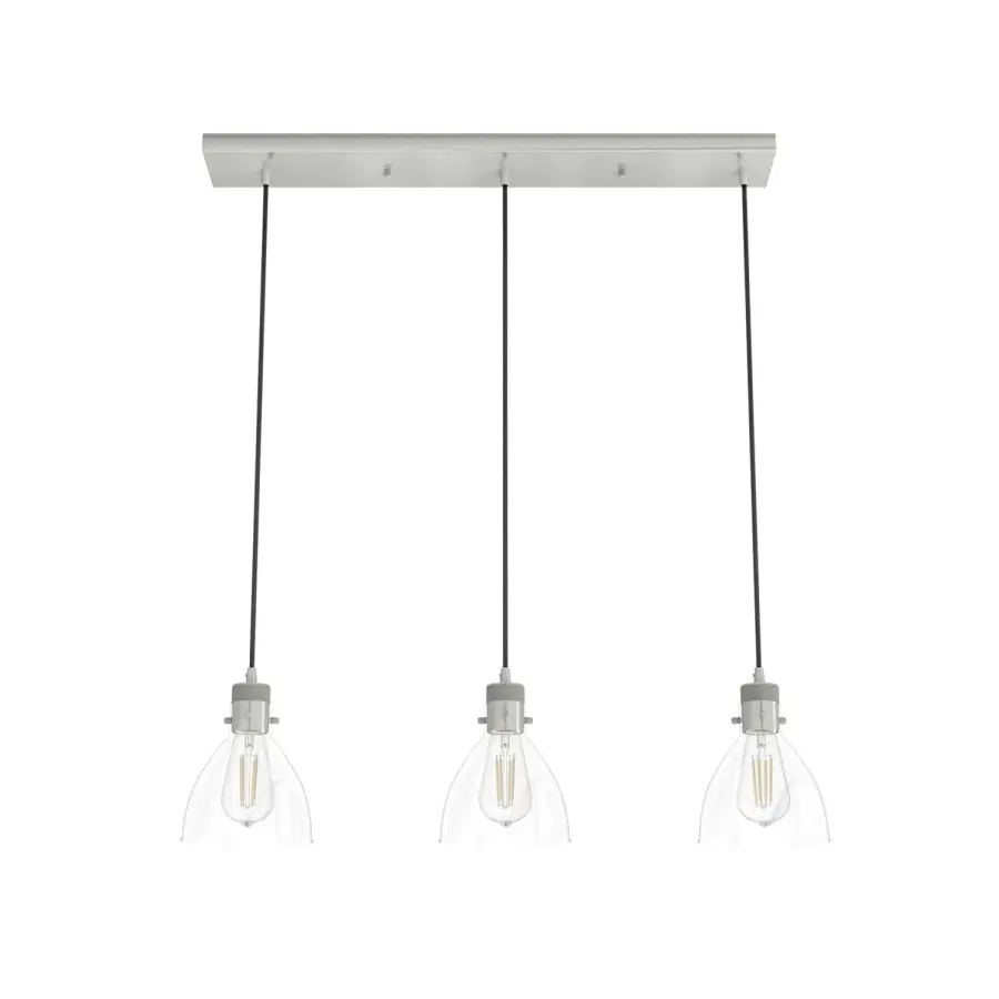 Van Nuys Three Light Linear Pendant in Brushed Nickel - Image 1