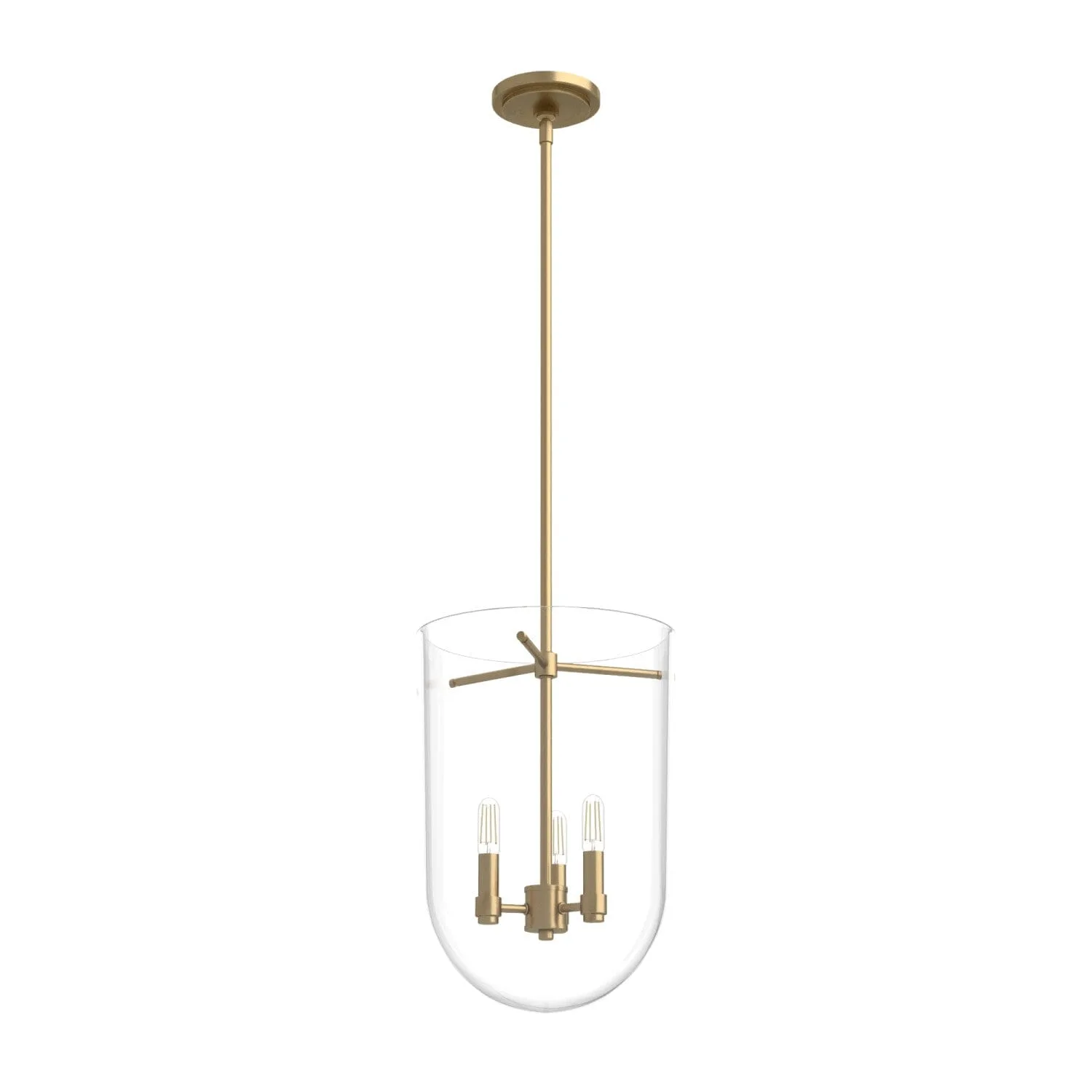 Sacha Three Light Pendant in Natural Black Iron