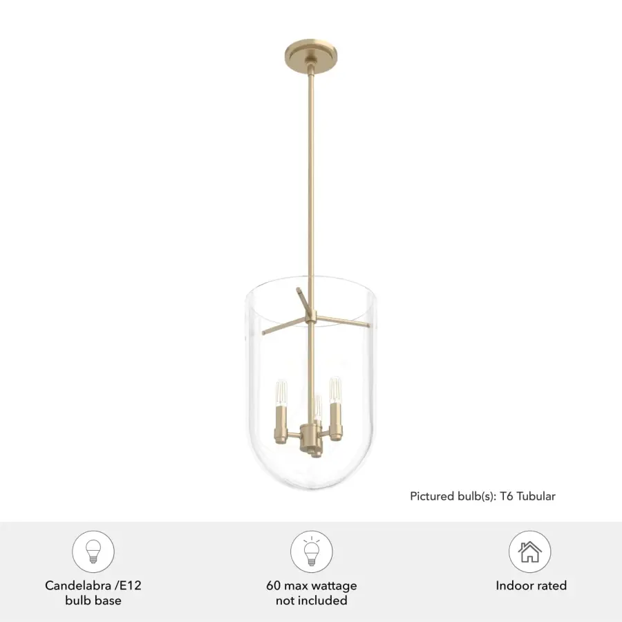 Sacha Three Light Pendant in Alturas Gold - Image 5