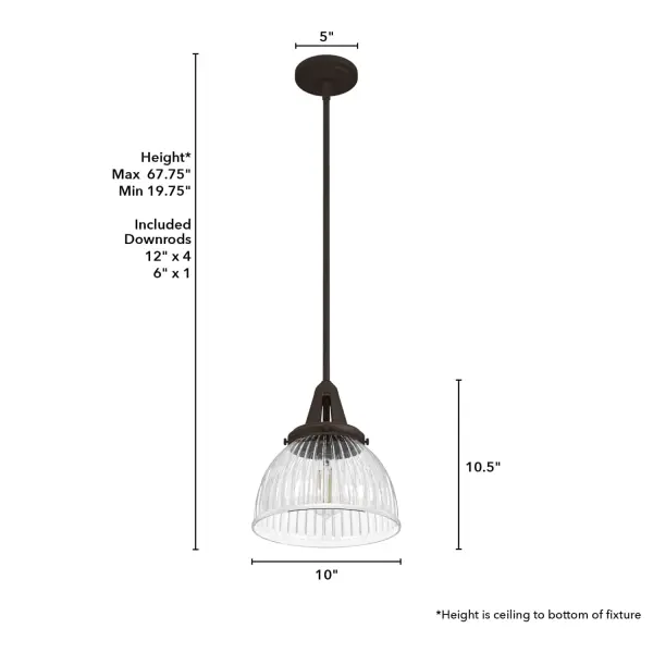 Cypress Grove One Light Pendant in Natural Black Iron - Image 11