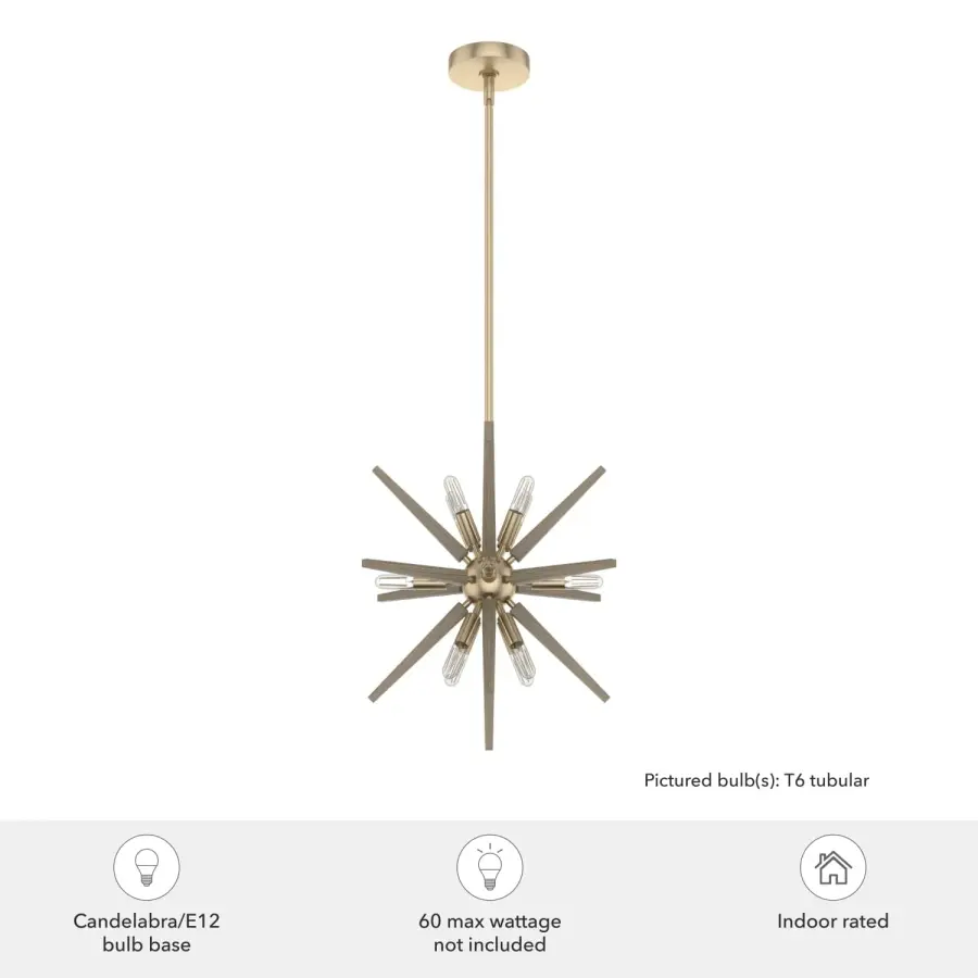 Jupiter Star 12-Light Pendant in Alturas Gold - Image 3