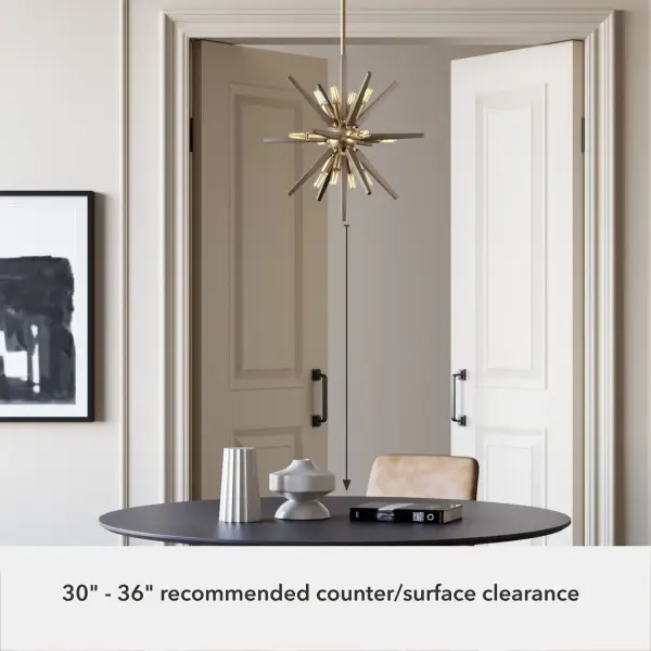 Jupiter Star 12-Light Pendant in Alturas Gold - Image 5