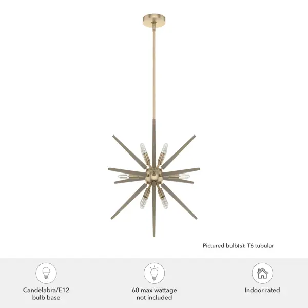 Jupiter Star 12-Light Pendant in Alturas Gold - Image 3