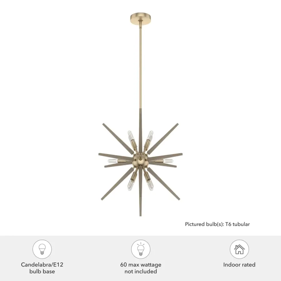 Jupiter Star 12-Light Pendant in Alturas Gold - Image 3