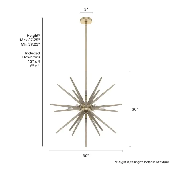 Jupiter Star 18-Light Pendant in Alturas Gold - Image 4