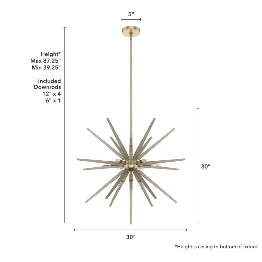 Jupiter Star 18-Light Pendant in Alturas Gold - Image 4