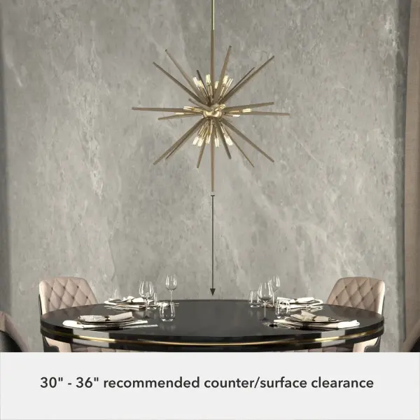 Jupiter Star 18-Light Pendant in Alturas Gold - Image 5