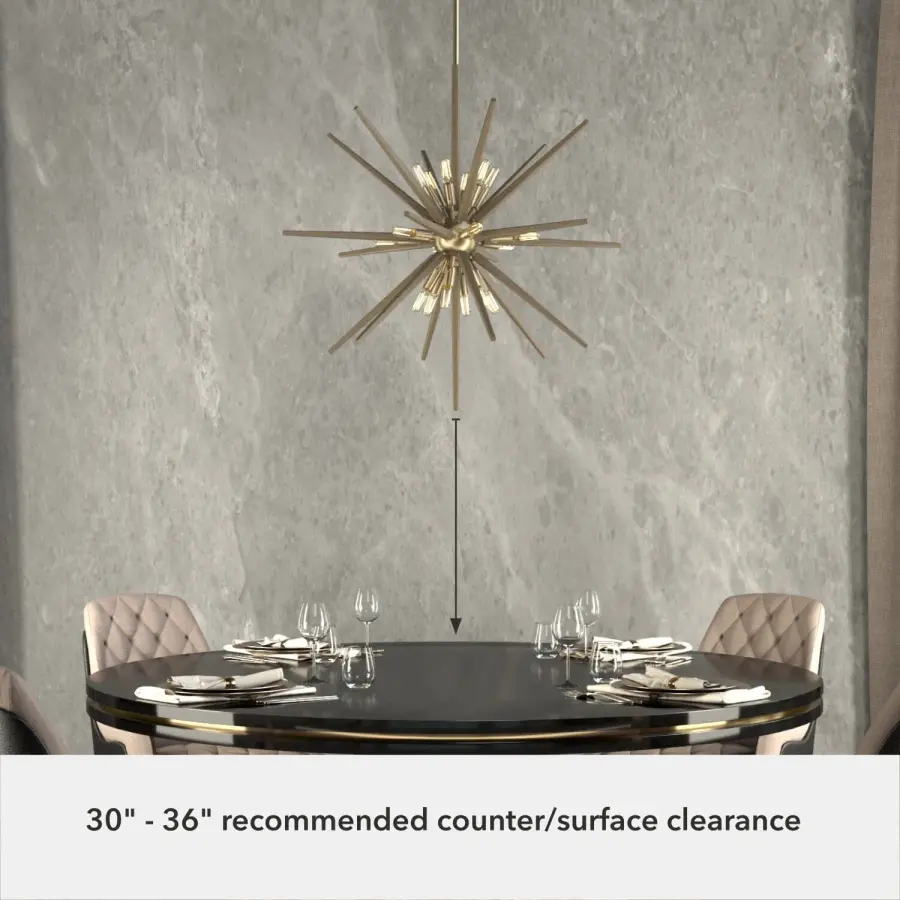 Jupiter Star 18-Light Pendant in Alturas Gold - Image 5