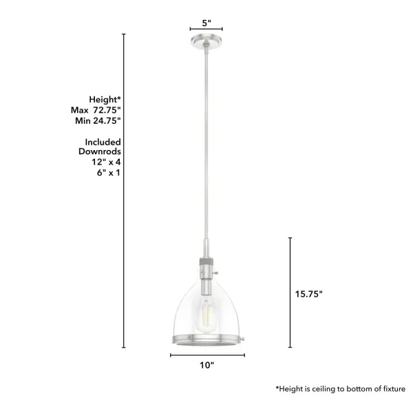 Van Nuys One Light Pendant in Brushed Nickel - Image 12