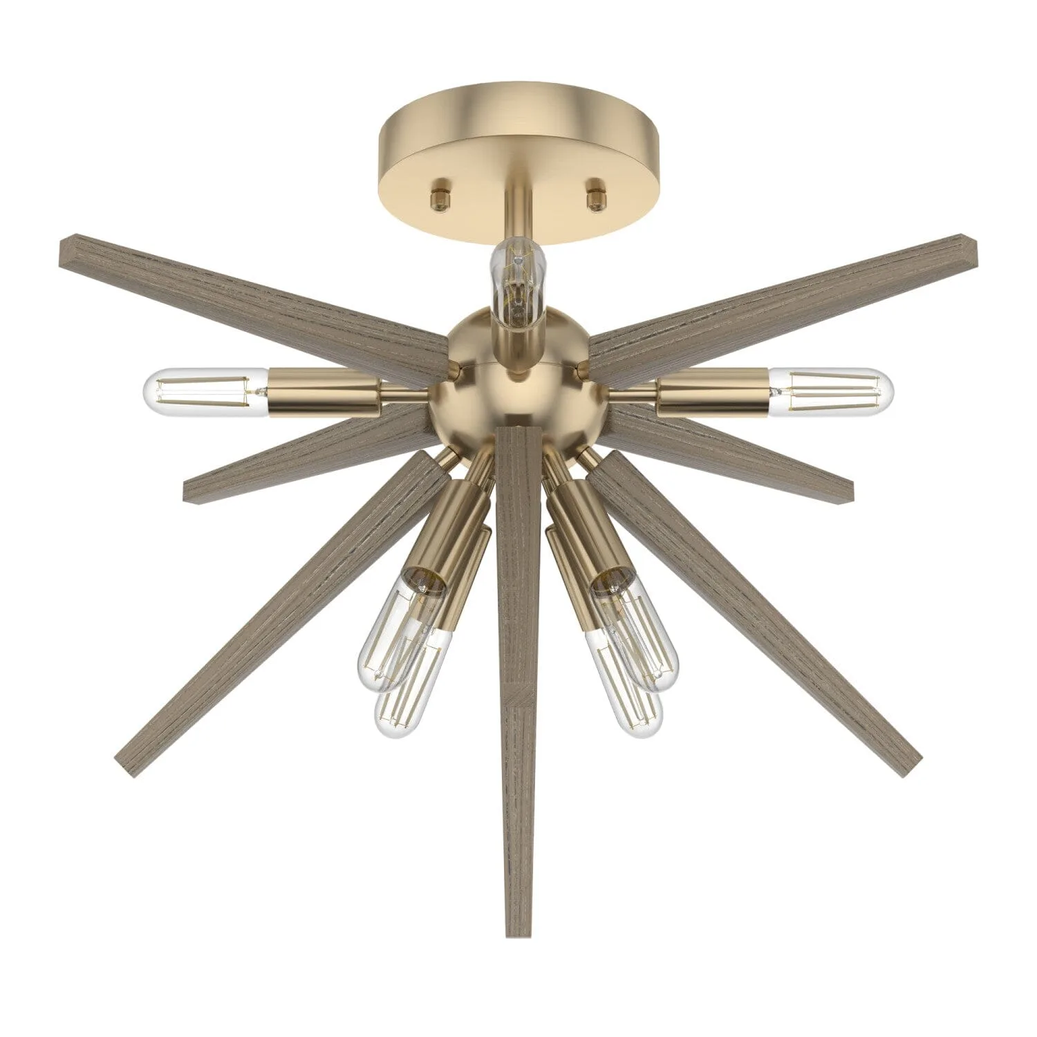 Jupiter Star Eight Light Flush Mount in Alturas Gold