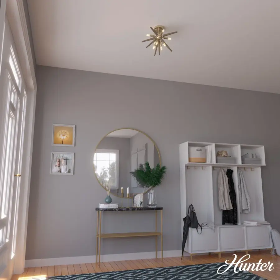 Jupiter Star Eight Light Flush Mount in Alturas Gold - Image 2