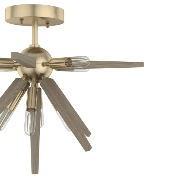 Jupiter Star Eight Light Flush Mount in Alturas Gold - Image 7
