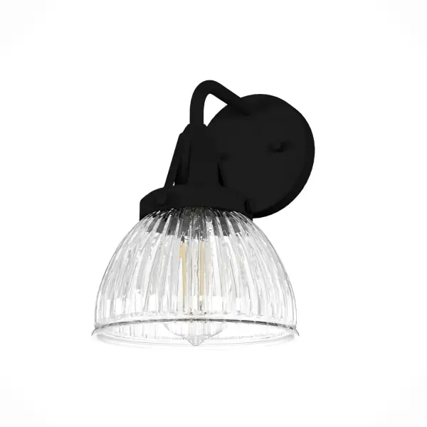 Versatility at its finest. Cypress Grove's elegant sconce transitions into different spaces with ease. This fixture's clean lines and fluted glass make it a staple in your home. Whether you're looking to complete your Mid-Century modern bathroom or your modern farmhouse kitchen, this sconce adds that finishing touch. A part of our Cypress Grove collection, this sconce can stand on its own and pair with other similar fixtures. Rated for indoor spaces exposed to humidity Requires 1 E26 bulbs. Bulbs not included. Down Mount Only INDOOR-DAMP RATED: For use in indoor spaces exposed to humidity like bathrooms and laundry rooms. BULB RECOMMENDATION: Maximum 60 W per light bulb or equivalent LED bulb. Bulbs not included. PICTURED HERE: Match our image using ST64 Edison light bulbs. WARRANTY: One-year limited warranty backed by the trusted experts at Hunter.