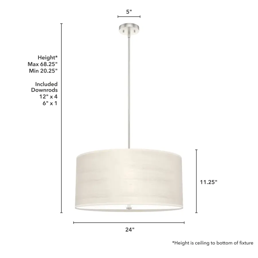 Solhaven Four Light Pendant in Bleached Alder - Image 4
