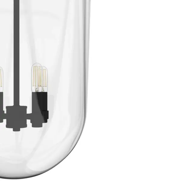 Sacha Four Light Pendant in Natural Black Iron - Image 16