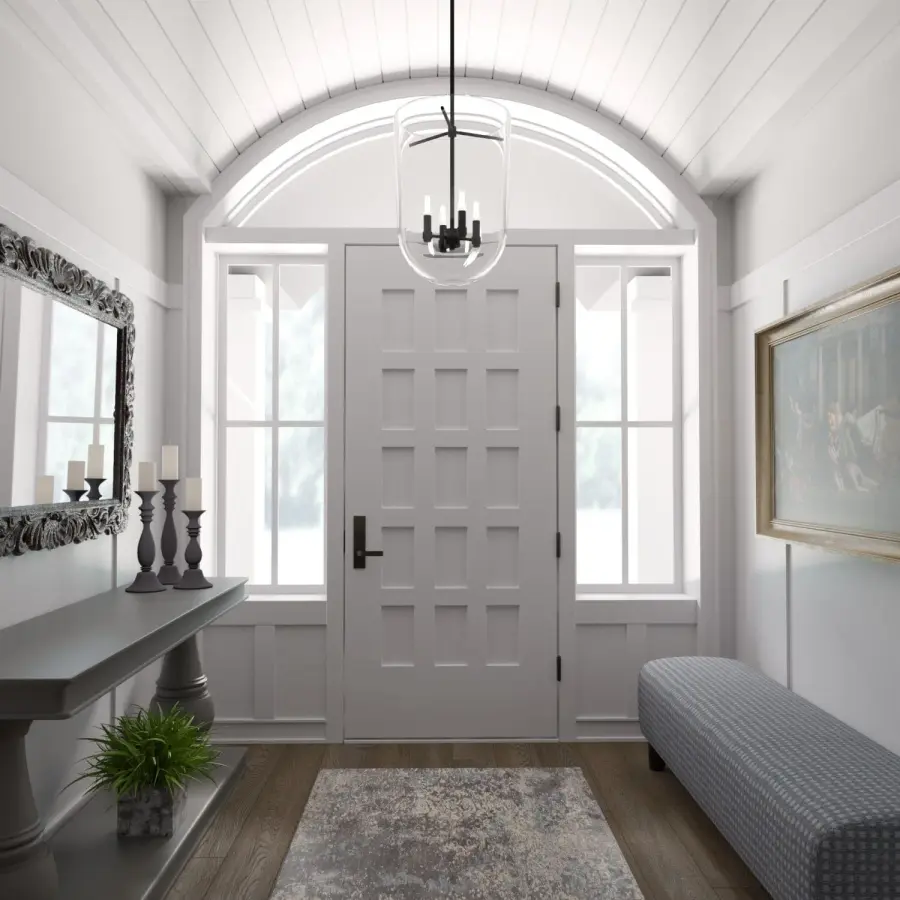 Sacha Four Light Pendant in Natural Black Iron - Image 3