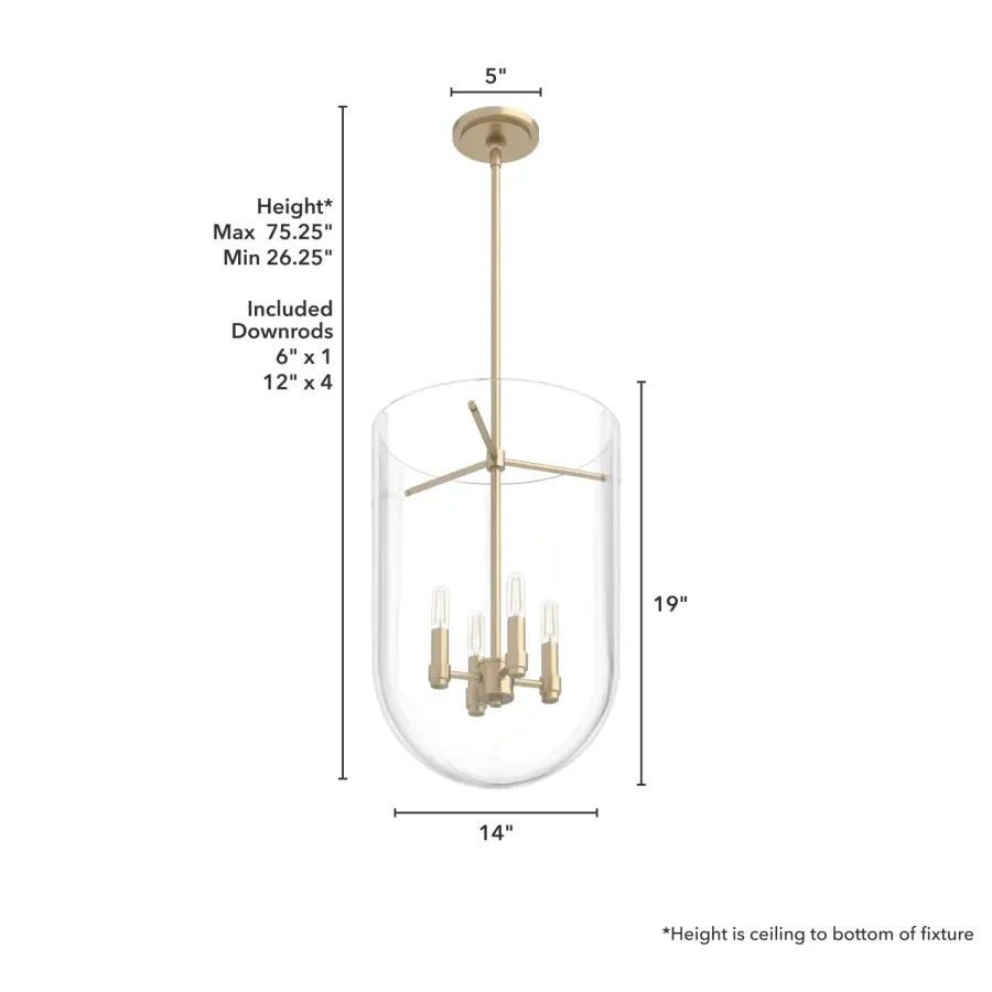 Sacha Four Light Pendant in Natural Black Iron - Image 8