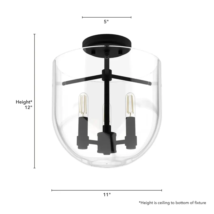Sacha Three Light Flush Mount in Alturas Gold - Image 11