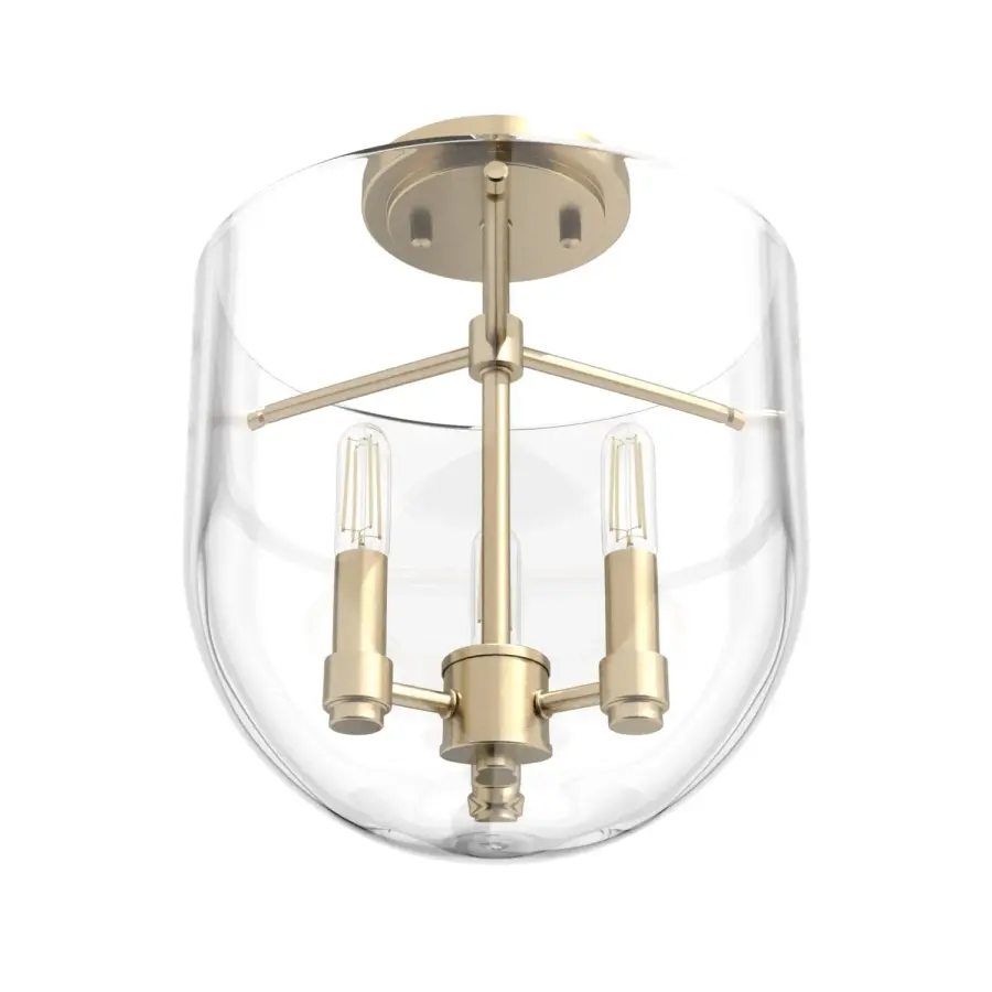 Sacha Three Light Flush Mount in Alturas Gold - Image 19