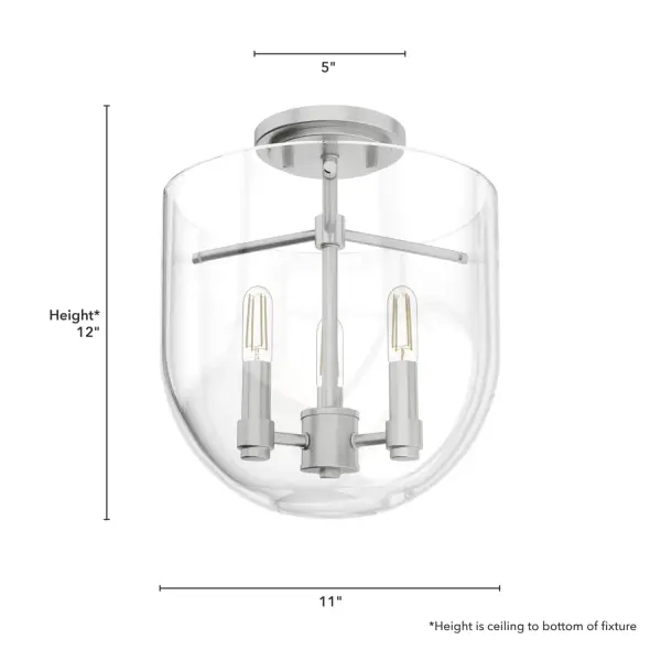 Sacha Three Light Flush Mount in Alturas Gold - Image 10