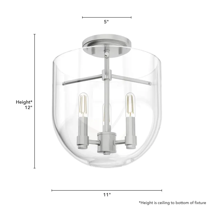 Sacha Three Light Flush Mount in Alturas Gold - Image 10