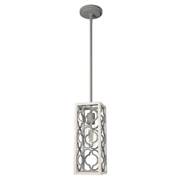 The Gablecrest mini pendant is the one thing you should bring to your kitchen island, but it's better in groups. Add two or three to your island and make a statement that will inspire a conversation. Dress up your space with French country flair that makes any modern farmhouse shine. Rated for indoor use only Requires 1 E26 bulbs. Bulbs not included. MADE FOR INDOORS: For use in indoor spaces like kitchens, bedrooms, living rooms, dining rooms, and entryways. BULB RECOMMENDATION: Maximum 60 W per light bulb or equivalent LED bulb. Bulbs not included. PICTURED HERE: Match our image using ST64 Edison light bulbs. CUSTOMIZABLE HANGING OPTIONS: With the minimum required downrod, the hanging length is 22 inches. When using all of the included downrod, the maximum hanging length is 70.25 inches. WARRANTY: One-year limited warranty backed by the trusted experts at Hunter.